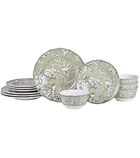 Amazon.com | 222 Fifth Adelaide Sage Porcelain 12-Piece